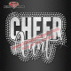 Competition Cheer Uniform Rhinestone Logo Transfers glitter transfer